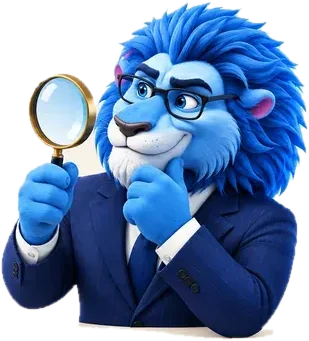 Boss studying something through a magnifying glass